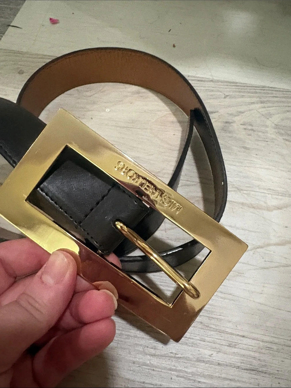 Michael Kors MK Logo Leather Belt  Small